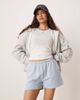 GINA TRICOT Gina Tricot jersey sweatshirt fabric shorts in light blue - 1