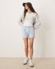 GINA TRICOT Gina Tricot jersey sweatshirt fabric shorts in light blue - 3