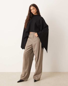 GINA TRICOT Gina Tricot knit cape sweater top in black