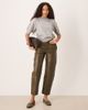 GINA TRICOT Gina Tricot knit short sleeve sweater with puff sleeves in gray melange - 2