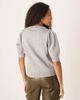 GINA TRICOT Gina Tricot knit short sleeve sweater with puff sleeves in gray melange - 3