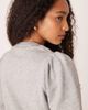 GINA TRICOT Gina Tricot knit short sleeve sweater with puff sleeves in gray melange - 4
