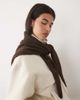 GINA TRICOT Gina Tricot knit triangle scarf in chocolate brown - 1
