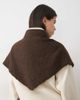 GINA TRICOT Gina Tricot knit triangle scarf in chocolate brown - 2