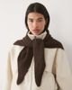 GINA TRICOT Gina Tricot knit triangle scarf in chocolate brown - 3