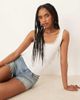 GINA TRICOT Gina Tricot lace detail tank top in off white - 1