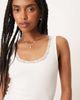 GINA TRICOT Gina Tricot lace detail tank top in off white - 3