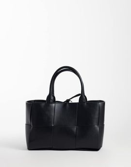 GINA TRICOT Gina Tricot large braided tote bag in black