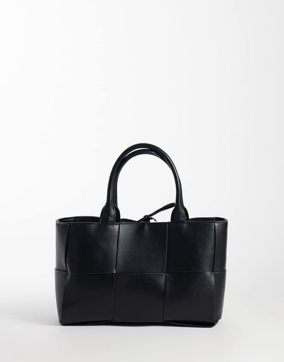 GINA TRICOT Gina Tricot large braided tote bag in black