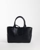 GINA TRICOT Gina Tricot large braided tote bag in black - 4