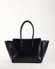 GINA TRICOT Gina Tricot large faux leather tote bag with utility details in black - 4