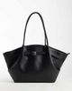 GINA TRICOT Gina Tricot large faux leather tote with shoulder straps in black - 1