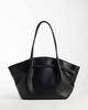 GINA TRICOT Gina Tricot large faux leather tote with shoulder straps in black - 4