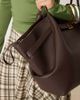 GINA TRICOT Gina Tricot large fold detail tote bag in brown-Black - 3