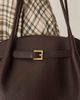 GINA TRICOT Gina Tricot large fold detail tote bag in brown-Black - 4