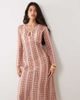 GINA TRICOT Gina Tricot light knit maxi dress in multicolor aop - 4