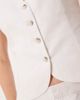 GINA TRICOT Gina Tricot linen rich longline tailored vest in white - part of a set - 4