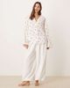 GINA TRICOT Gina Tricot long sleeve flannel pajama shirt in white/Christmas print - 2