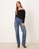 GINA TRICOT Gina Tricot long sleeve sloped drapey shoulders cape top in black - 4