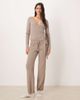 GINA TRICOT Gina Tricot long sleeve v neck fine knit wrap cardigan in beige melange-Brown - 2
