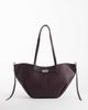 GINA TRICOT Gina Tricot long strap tote bag with gold buckle detail in burgundy-Red - 1