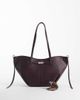 GINA TRICOT Gina Tricot long strap tote bag with gold buckle detail in burgundy-Red - 2