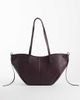GINA TRICOT Gina Tricot long strap tote bag with gold buckle detail in burgundy-Red - 4