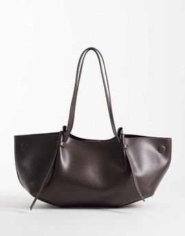 GINA TRICOT Gina Tricot long strap tote in brown