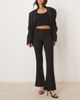 GINA TRICOT Gina Tricot low rise flare leg stretch pants in black - 1