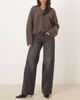 GINA TRICOT Gina Tricot low waist wide leg front seaming jeans in off black - 1