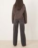 GINA TRICOT Gina Tricot low waist wide leg front seaming jeans in off black - 2