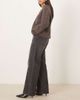 GINA TRICOT Gina Tricot low waist wide leg front seaming jeans in off black - 3