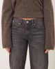 GINA TRICOT Gina Tricot low waist wide leg front seaming jeans in off black - 4