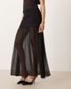GINA TRICOT Gina Tricot mesh pleated maxi skirt in black - 2