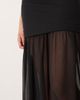 GINA TRICOT Gina Tricot mesh pleated maxi skirt in black - 3
