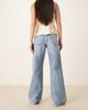 GINA TRICOT Gina Tricot mid waist embellished jeans in midwash blue - 3