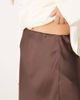 GINA TRICOT Gina Tricot midi satin skirt in brown - 3