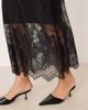 GINA TRICOT Gina Tricot midi skirt with lace insert in black - 3