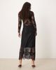 GINA TRICOT Gina Tricot midi skirt with lace insert in black - 4