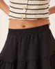 GINA TRICOT Gina Tricot mini boho tiered rara skirt in black - 2