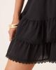 GINA TRICOT Gina Tricot mini boho tiered rara skirt in black - 4