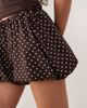 GINA TRICOT Gina Tricot mini bubble shorts in brown polka dot print-Multi - 3