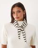 GINA TRICOT Gina Tricot mini knit neck scarf in brown stripe - 1