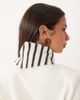GINA TRICOT Gina Tricot mini knit neck scarf in brown stripe - 3