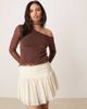 GINA TRICOT Gina Tricot mini lace skirt in butter yellow-White - 1