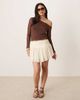 GINA TRICOT Gina Tricot mini lace skirt in butter yellow-White - 2