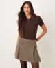 GINA TRICOT Gina Tricot mini pleated skirt in brown plaid - 1