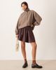 GINA TRICOT Gina Tricot mini PU skirt in burgundy-Red - 1