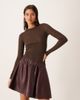 GINA TRICOT Gina Tricot mini PU skirt in burgundy-Red - 2