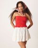 GINA TRICOT Gina Tricot mini ruffle flippy skirt in cream-White - 1